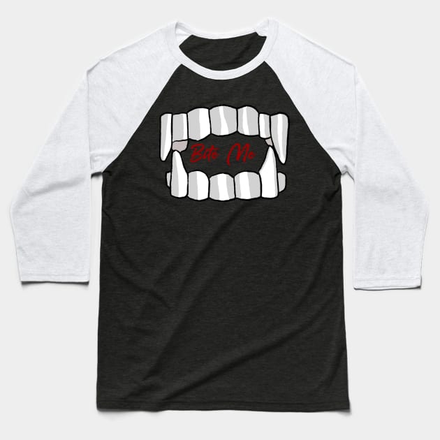 Bite Me Baseball T-Shirt by Quick Brown Fox Canada 